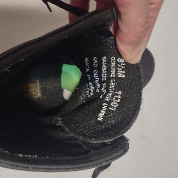 Black Lace-Up Combat Boots - Picture 5 of 7